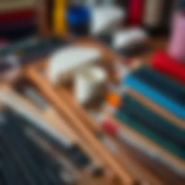 Essential sculpting tools arranged neatly