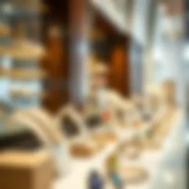 Contemporary Jewelry Showcase Elegant display of contemporary jewelry pieces