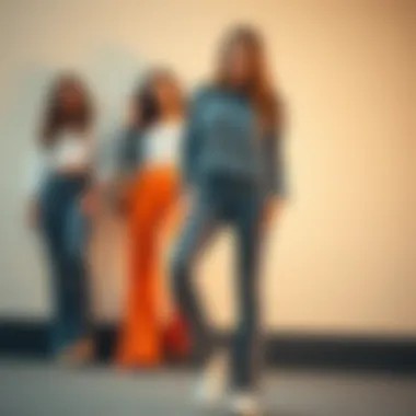 Yoga pants paired with various tops for styling inspiration