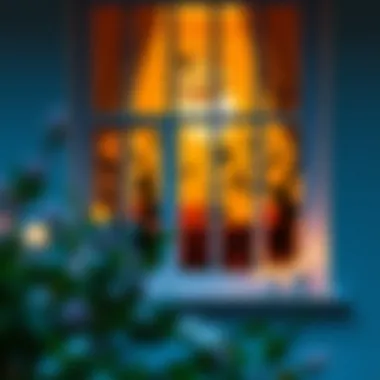 Transformative Home Decor with Window Decals A beautifully decorated window featuring Halloween decals in an elegant setting