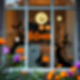 Creative Halloween Window Decal Designs A vibrant display of Halloween-themed window decals showcasing various designs