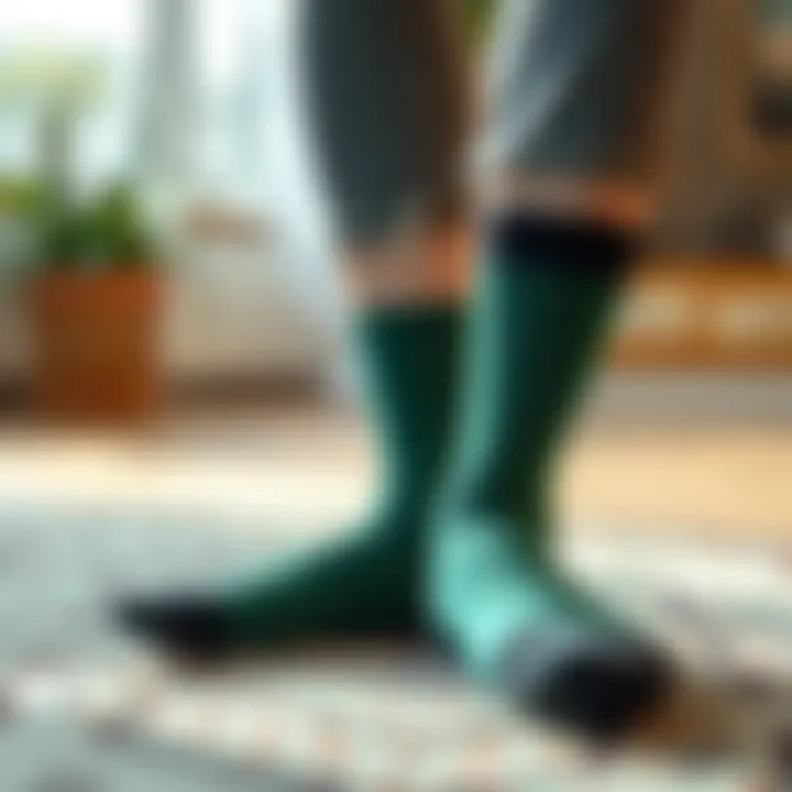 Comfort in Casual Settings with Happy Socks Compression Comfortable Happy Socks Compression worn in a casual setting