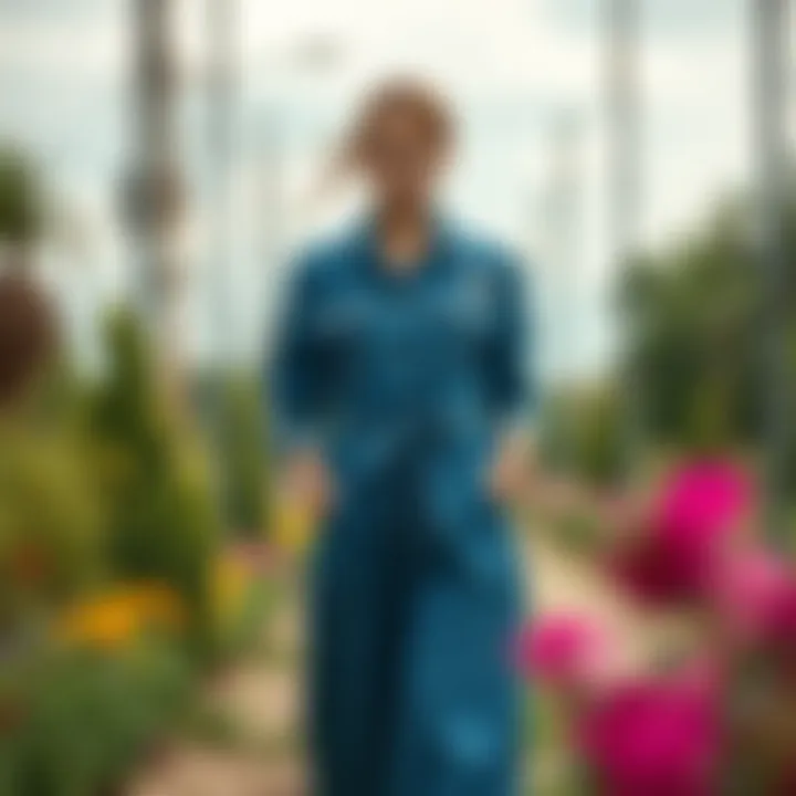 Sustainable fashion elements in denim attire