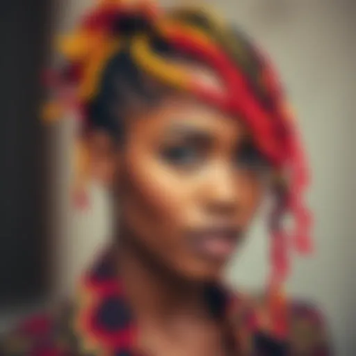 Elegant Marley twist hairstyle showcasing vibrant colors and unique texture