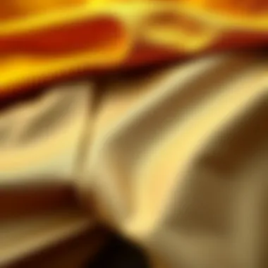 Luxurious Fabric Choices Close-up of fabric textures for matching sets