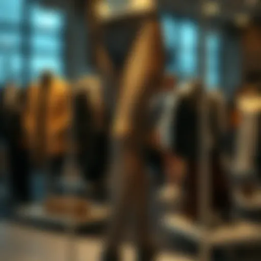 Stylish Showcase of Fishnet Leggings A stylish pair of fishnet leggings showcased on a modern mannequin