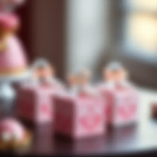 Elegant mini treat boxes adorned with intricate patterns