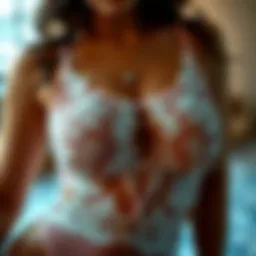 Elegant lace lingerie set in soft lighting