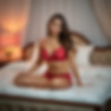 Tasteful Lingerie on Luxurious Bed Tasteful lingerie styled on a luxurious bed