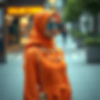 A curated selection of accessories complementing an orange dress