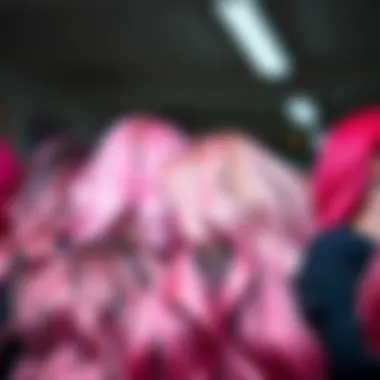 Stylish arrangement showcasing various pink ombre styles