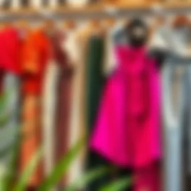 Trendy plus size long pants styles presented on hangers