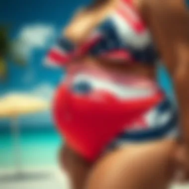 Sustainable Materials in Plus Size Swimwear Close-up of sustainable materials used in plus size swimwear