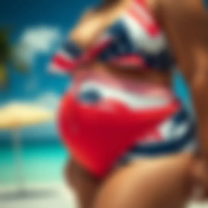 Sustainable Materials in Plus Size Swimwear Close-up of sustainable materials used in plus size swimwear