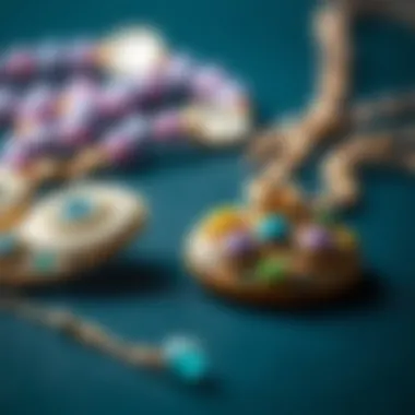 Showcase of finished jewelry pieces featuring polymer clay disc beads