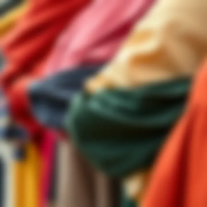 Diverse Fabric Choices for Shawl Arm Sleeves A variety of fabric options for shawl arm sleeves displayed