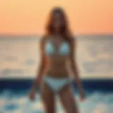 Elegant simple bikini set showcasing minimalistic design