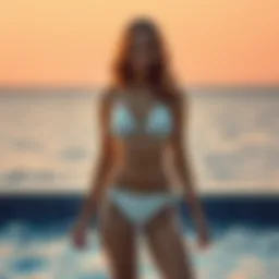 Elegant simple bikini set showcasing minimalistic design