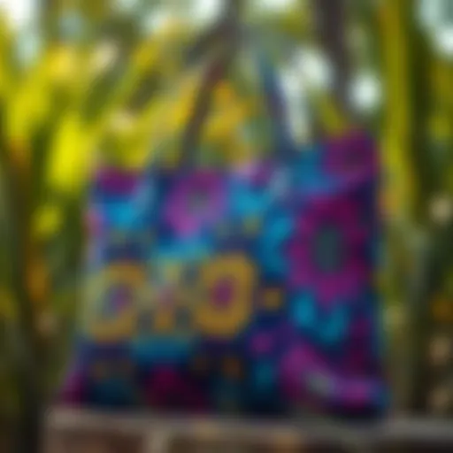 Elegant Simply Southern tote displaying vibrant patterns.