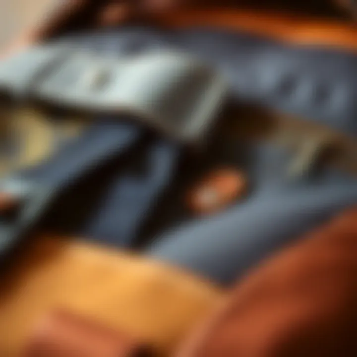 Close-up of sustainable materials used in EDC backpacks