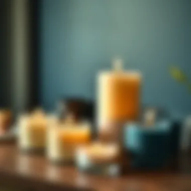 Aesthetic Appeal of Finished Soy Wax Candles An aesthetically pleasing arrangement of finished soy wax candles