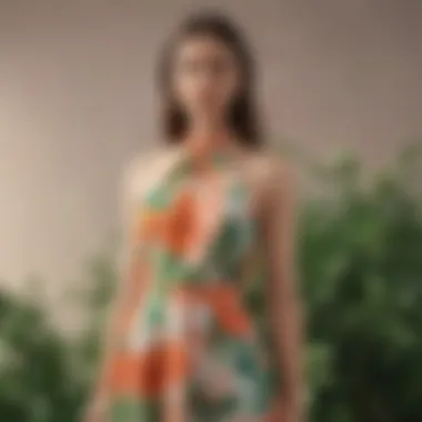Sustainable Fashion Choices Eco-friendly fabric used in modern halter dress design