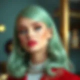 The Allure of Mint Green in Fashion A beautifully styled mint green wig showcased in a fashion setting
