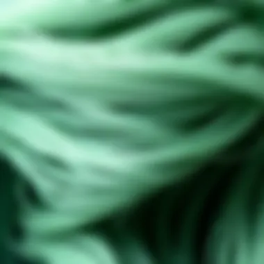 Texture and Quality of Mint Green Wigs Close-up of mint green wig fibers highlighting texture and quality