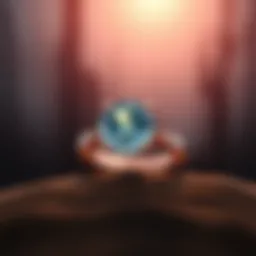 Elegant 14K rose gold CZ ring showcasing its unique design