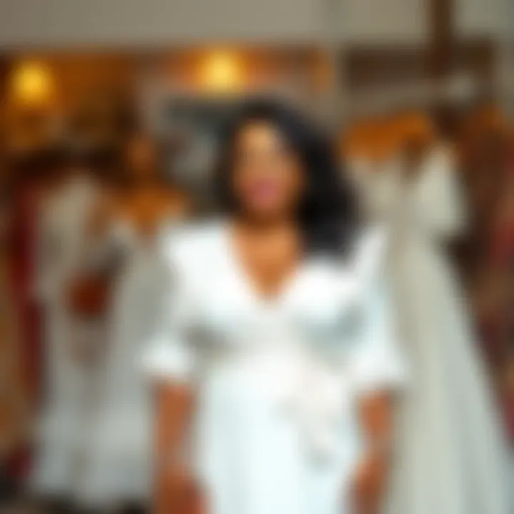 Stylish plus size white dress displayed with accessories