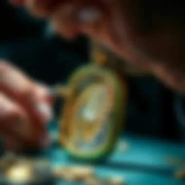 Artisan Craftsmanship of Angel Wing Locket Artisan crafting an angel wing locket with precision