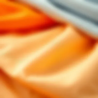 Close-up of eco-friendly fabric used in summer sets