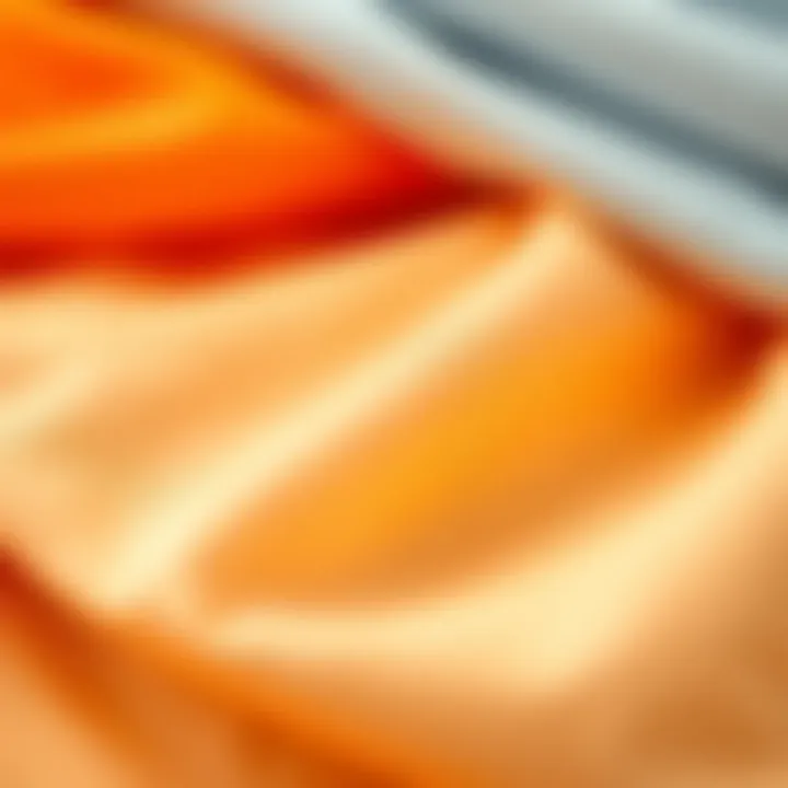 Close-up of eco-friendly fabric used in summer sets