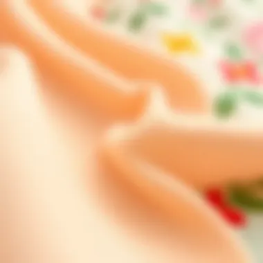 A close-up of eco-friendly fabric used in sun dresses, showcasing texture and sustainability.