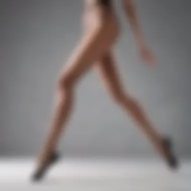 The Elegance of Pantyhose in Dance A dancer elegantly showcasing pantyhose in a contemporary performance.