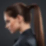 Sleek and modern clip-in ponytail showcasing stylish versatility