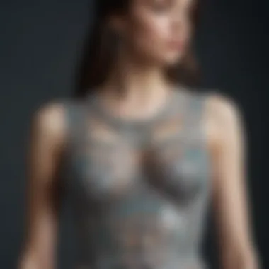 Intricate Beadwork Design A stunning beaded bustier top showcasing intricate beadwork and design