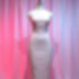 Elegant display of a pastel bodycon dress on a seamless background