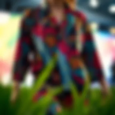 An abstract representation of sustainable fashion practices.