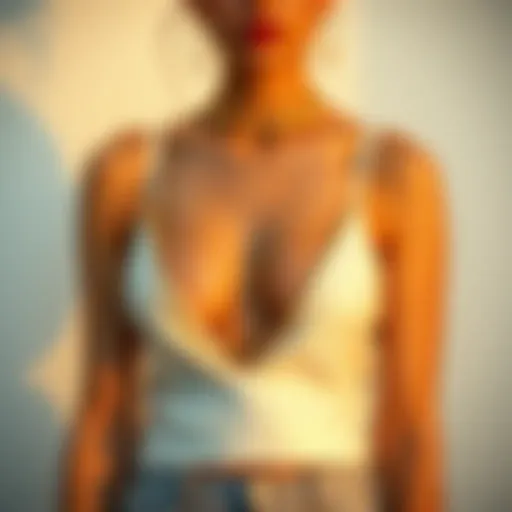 Elegant chain cami top on a minimalist background