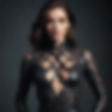 Elegant Criss-Cross Design Elegant criss-cross bodysuit showcasing unique design elements