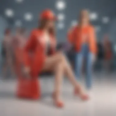 The Role of Social Media in Fashion Decisions An illustration depicting the impact of social media on fashion choices.