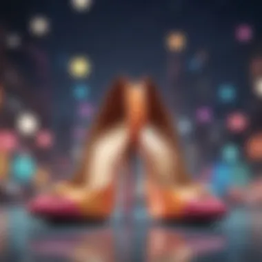 Diverse Designs of Online Heels A stylish collection of high heels showcasing various designs and colors.