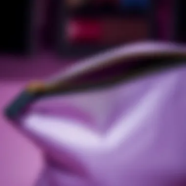 Luxurious materials used in crafting the double zip makeup bag