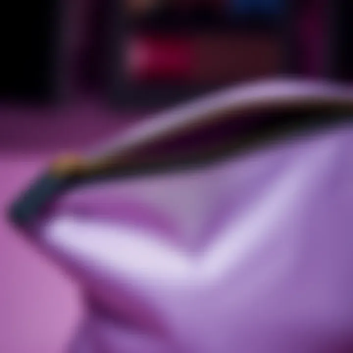 Luxurious materials used in crafting the double zip makeup bag