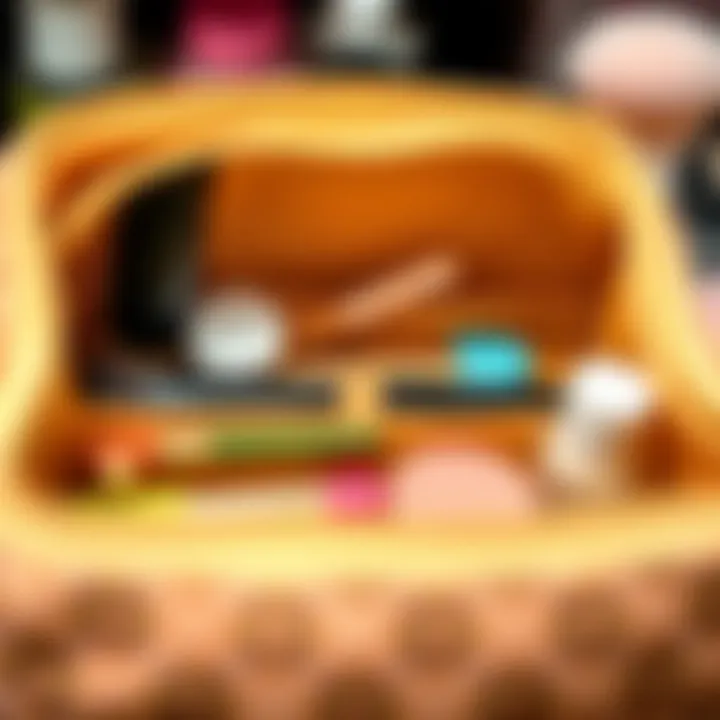 Practical compartments and organization of the double zip makeup bag