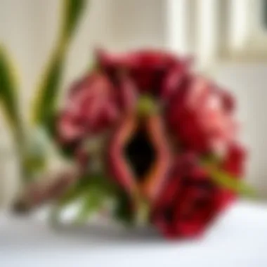 Elegant burgundy silk flower bouquet