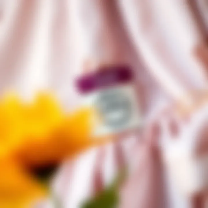 Sustainability in Elegant Occasion Dresses A close-up of sustainable fashion labels on an elegant dress, illustrating eco-conscious choices in fashion