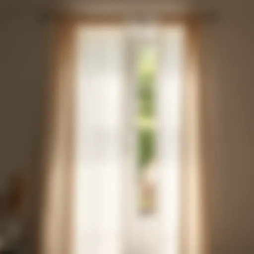 Elegant linen curtains draping in a sunlit room