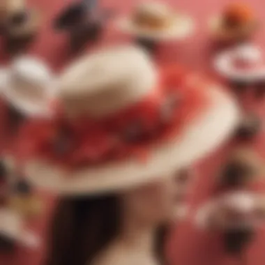 A creative montage illustrating the cultural significance of hats in fashion history